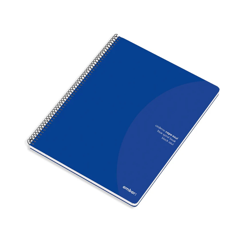 Caderno Espiral A4 Pautado Ambar Azul 80Fls 1un